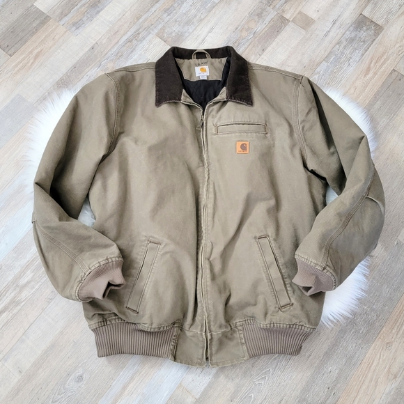 Carhartt Bankston Sienna Sandstone Fleece Lined Canvas Work Coat Size 2XL Tall - Picture 14 of 16
